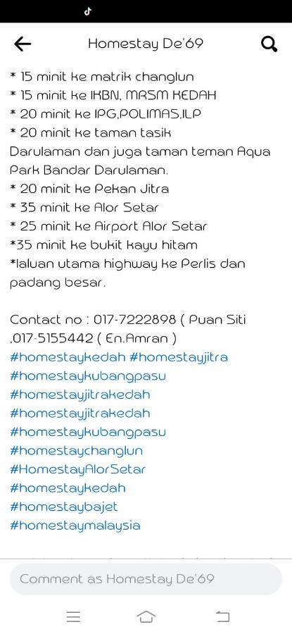 Homestay De'69 Jitra Exteriér fotografie